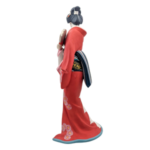 Vintage Japanese Hakata Doll Geisha in Kimono Holding Fan