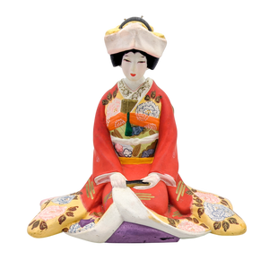 Vintage Japanese Seated Geisha Hakata Doll Figurine