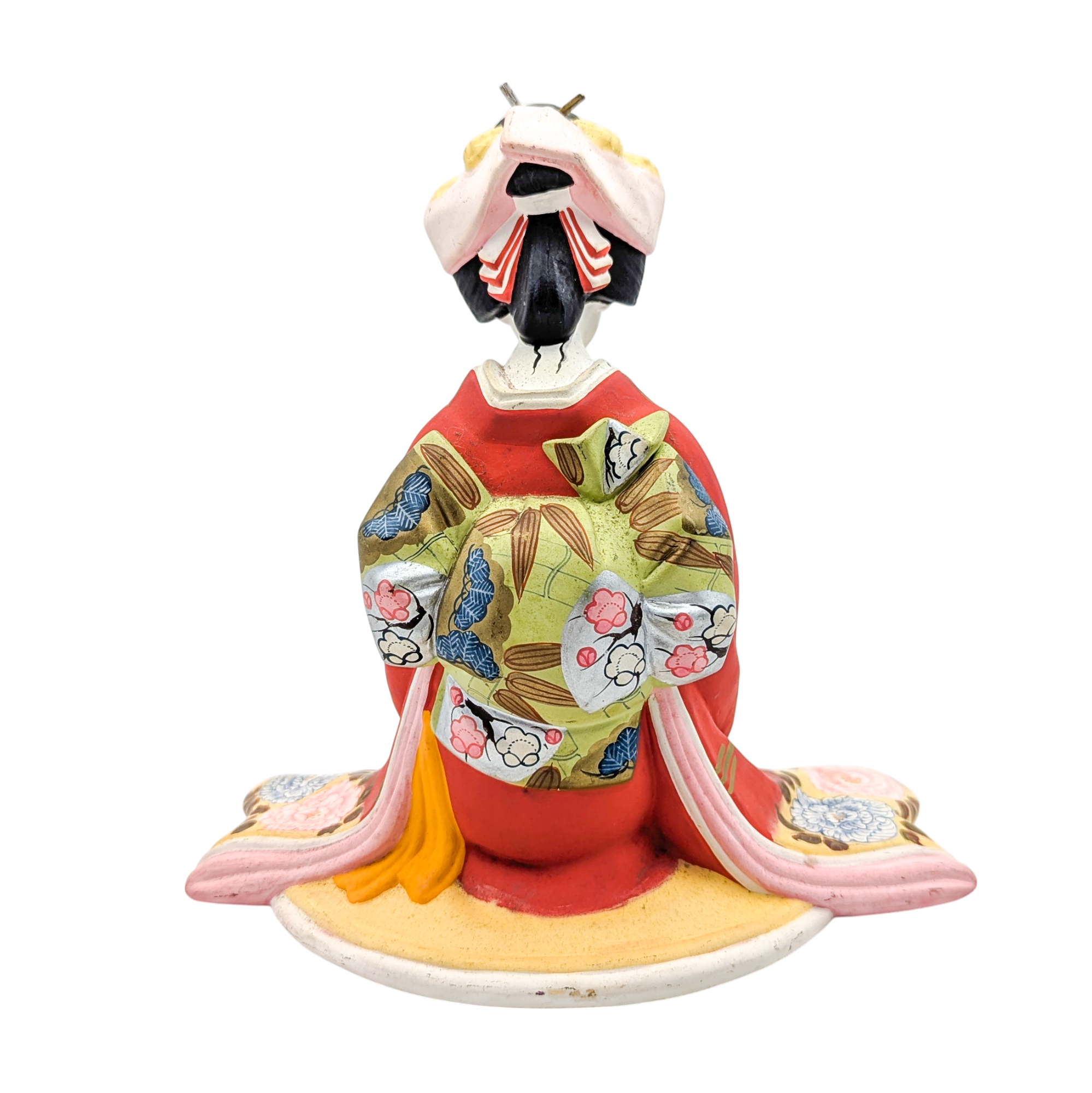 Vintage Japanese Seated Geisha Hakata Doll Figurine