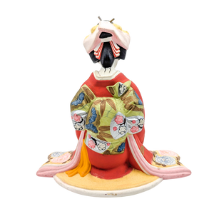 Vintage Japanese Seated Geisha Hakata Doll Figurine