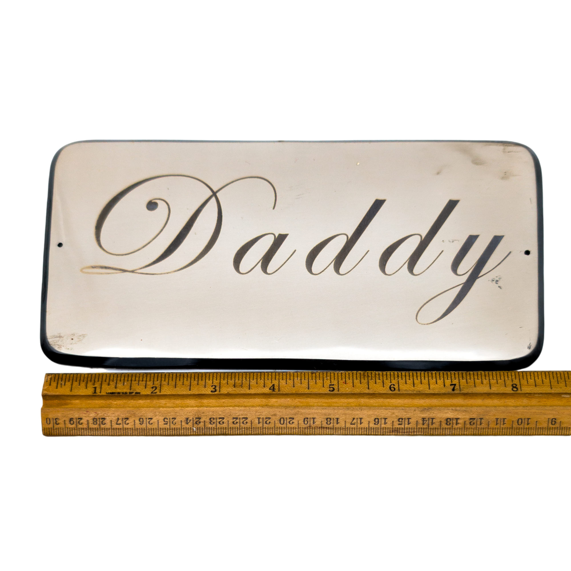 Vintage Silverplate "Daddy" Casket Plaque