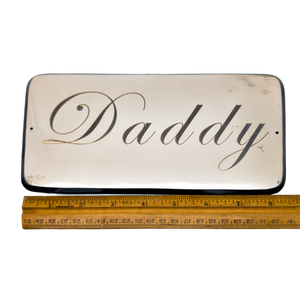 Vintage Silverplate "Daddy" Casket Plaque