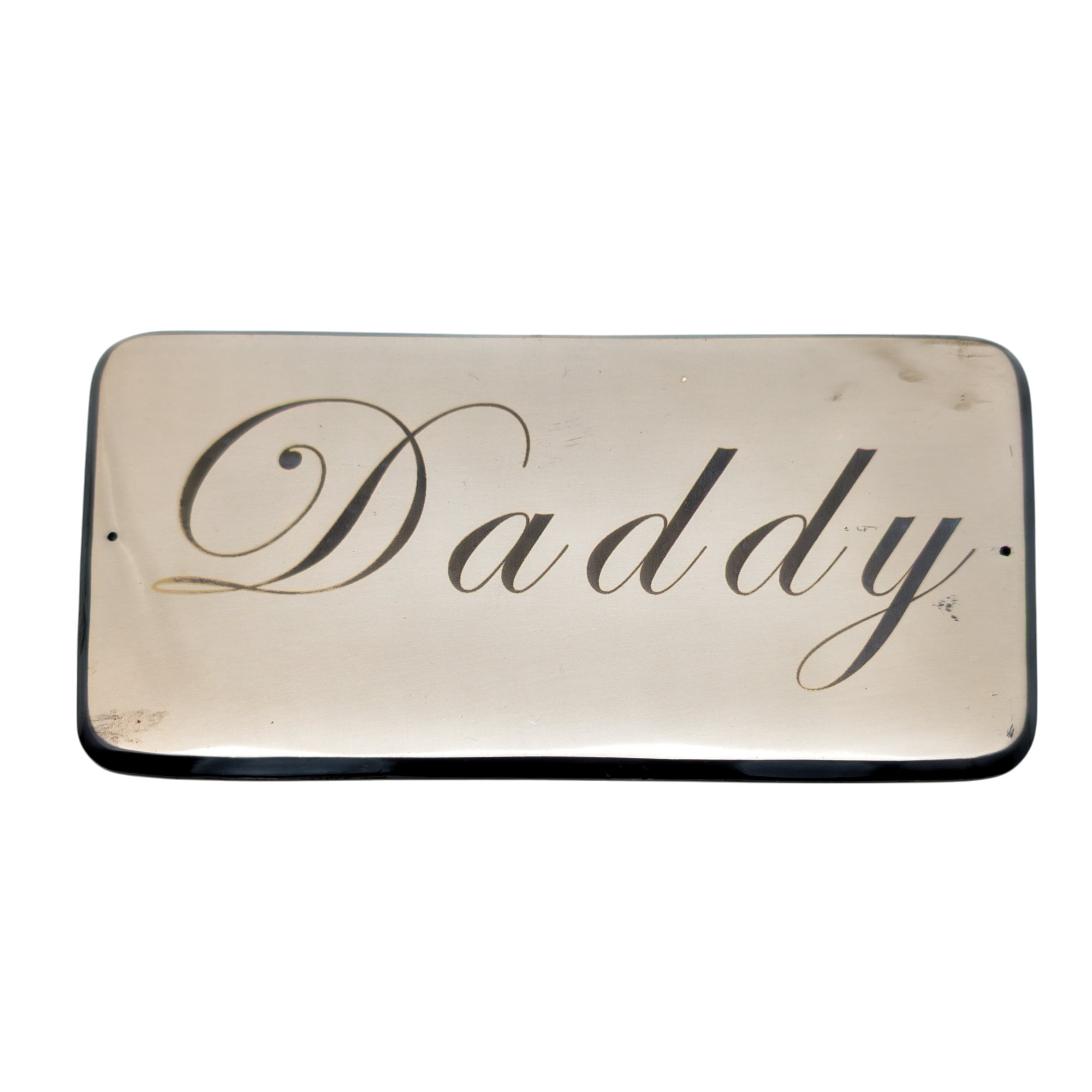 Vintage Silverplate "Daddy" Casket Plaque