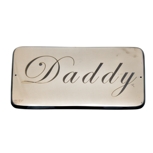 Vintage Silverplate "Daddy" Casket Plaque