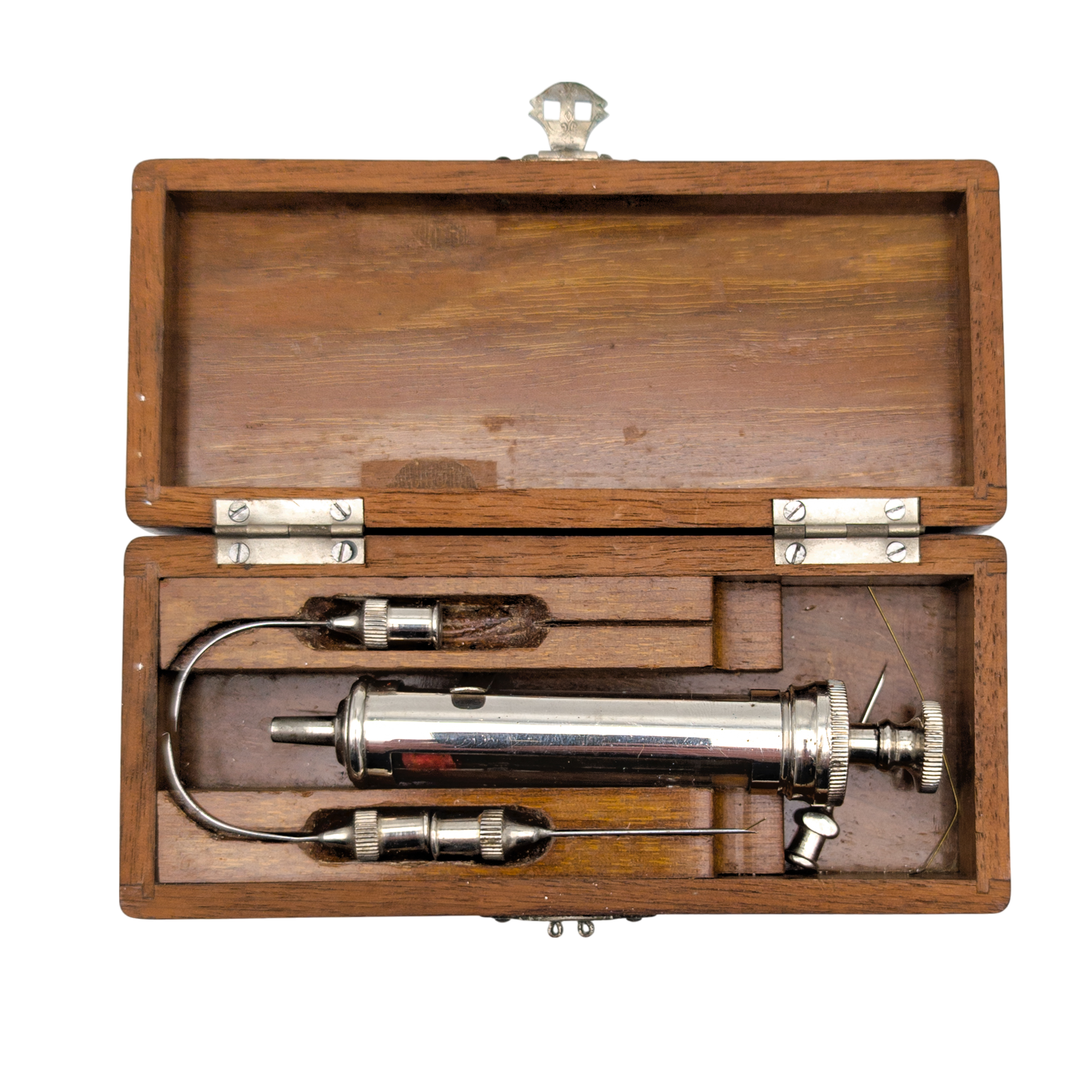 Antique Hypodermic Syringe Set in Wood Case