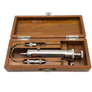 Antique Hypodermic Syringe Set in Wood Case