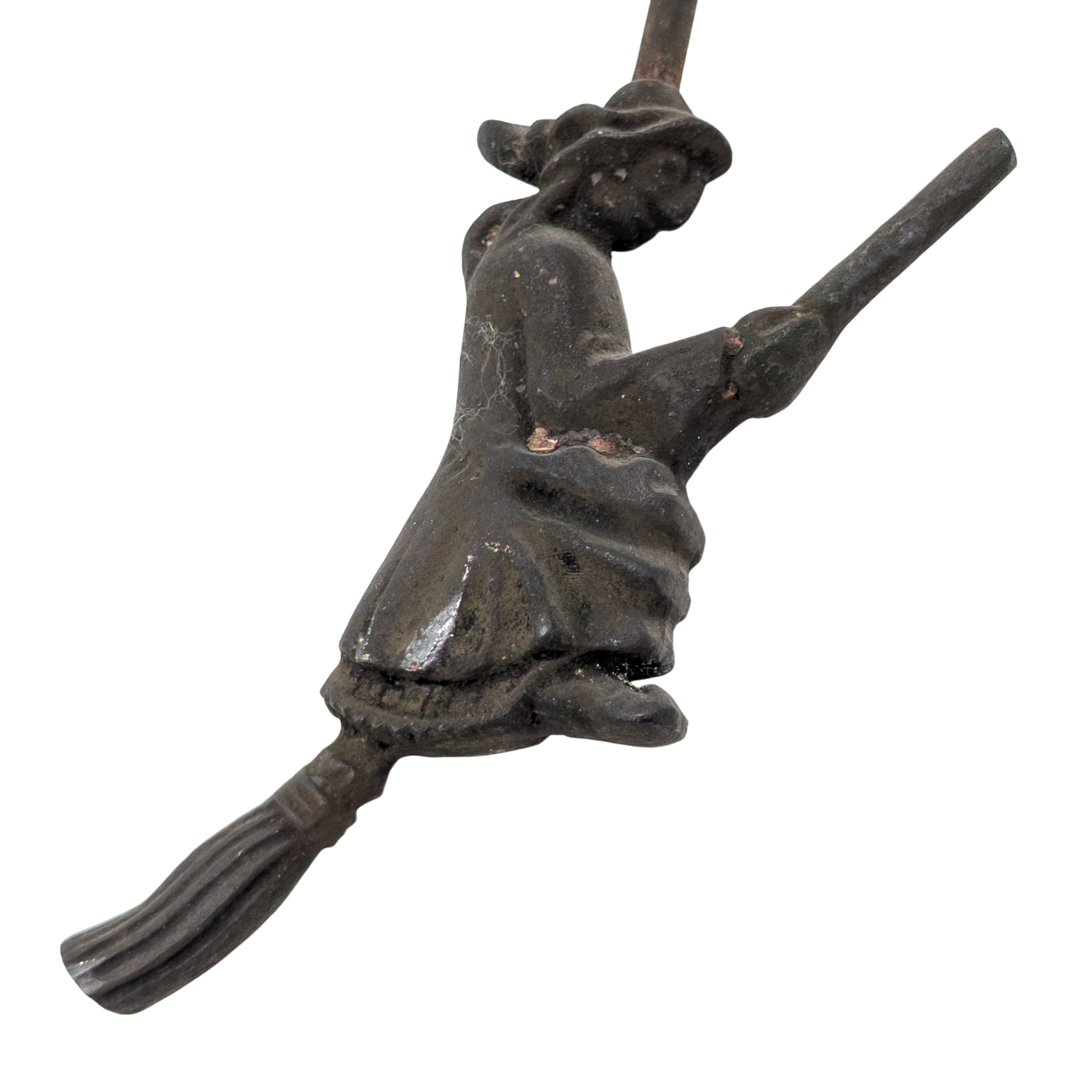 Antique 1920s Figural Witch Damper Pull