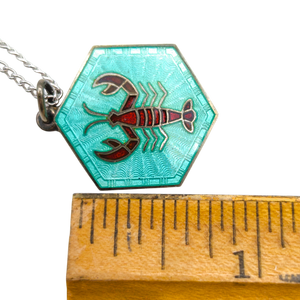 Vintage Sterling Silver David Andersen Scorpio Necklace