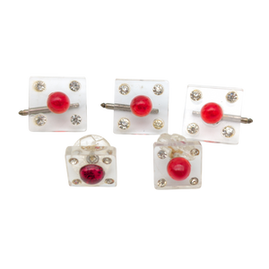 Mid-Century Lucite Cufflink & Shirt Stud Set