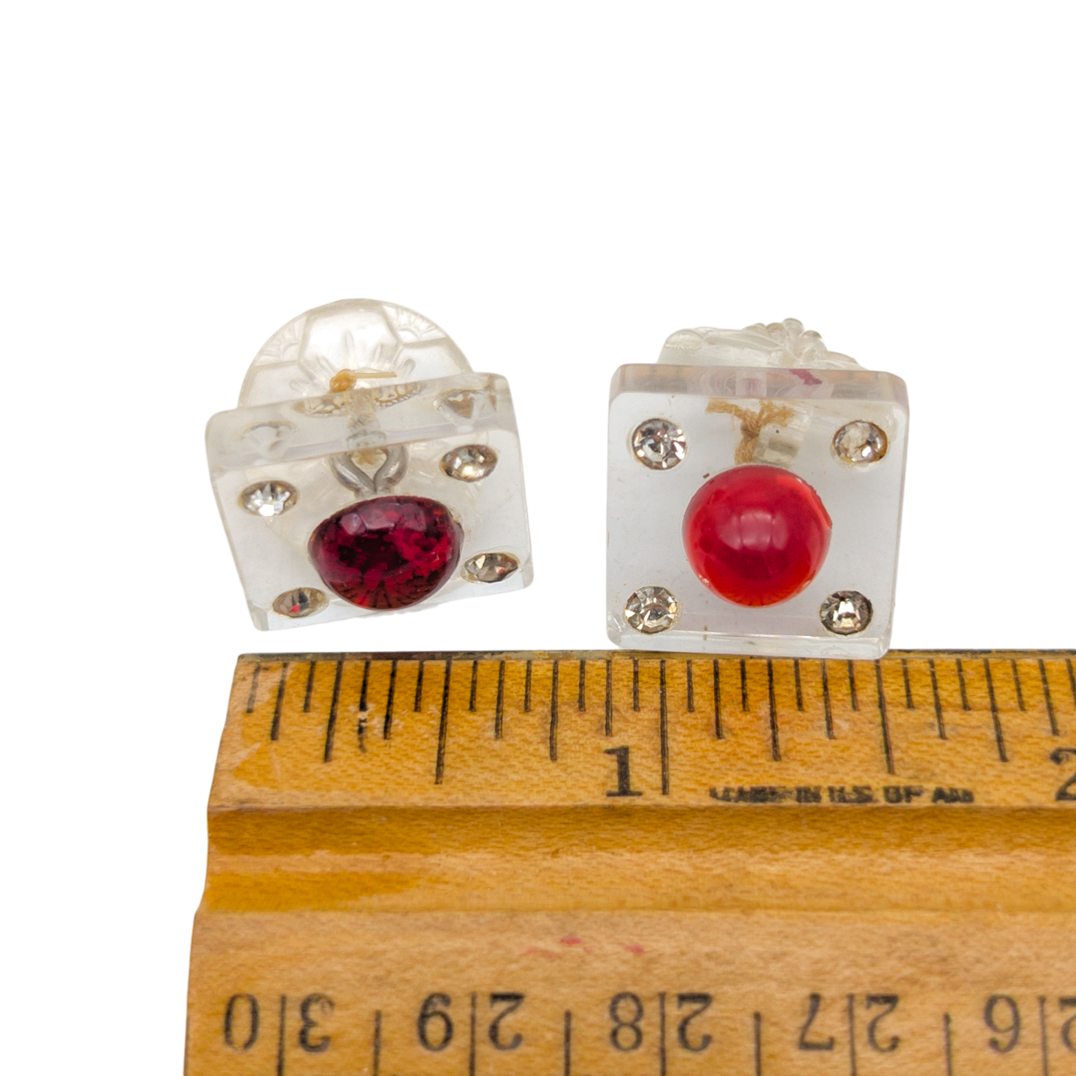 Mid-Century Lucite Cufflink & Shirt Stud Set