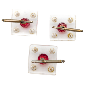 Mid-Century Lucite Cufflink & Shirt Stud Set