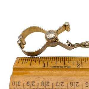 Vintage Gold Tone Glove Clip Keychain