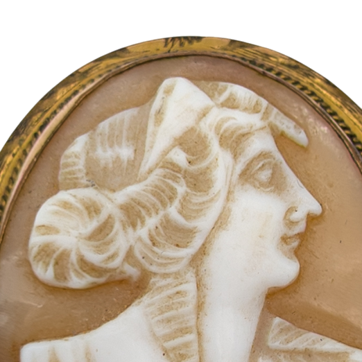 Vintage Gold Filled Cameo Pin