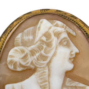 Vintage Gold Filled Cameo Pin