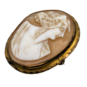 Vintage Gold Filled Cameo Pin