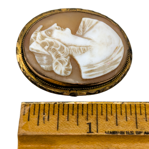 Vintage Gold Filled Cameo Pin