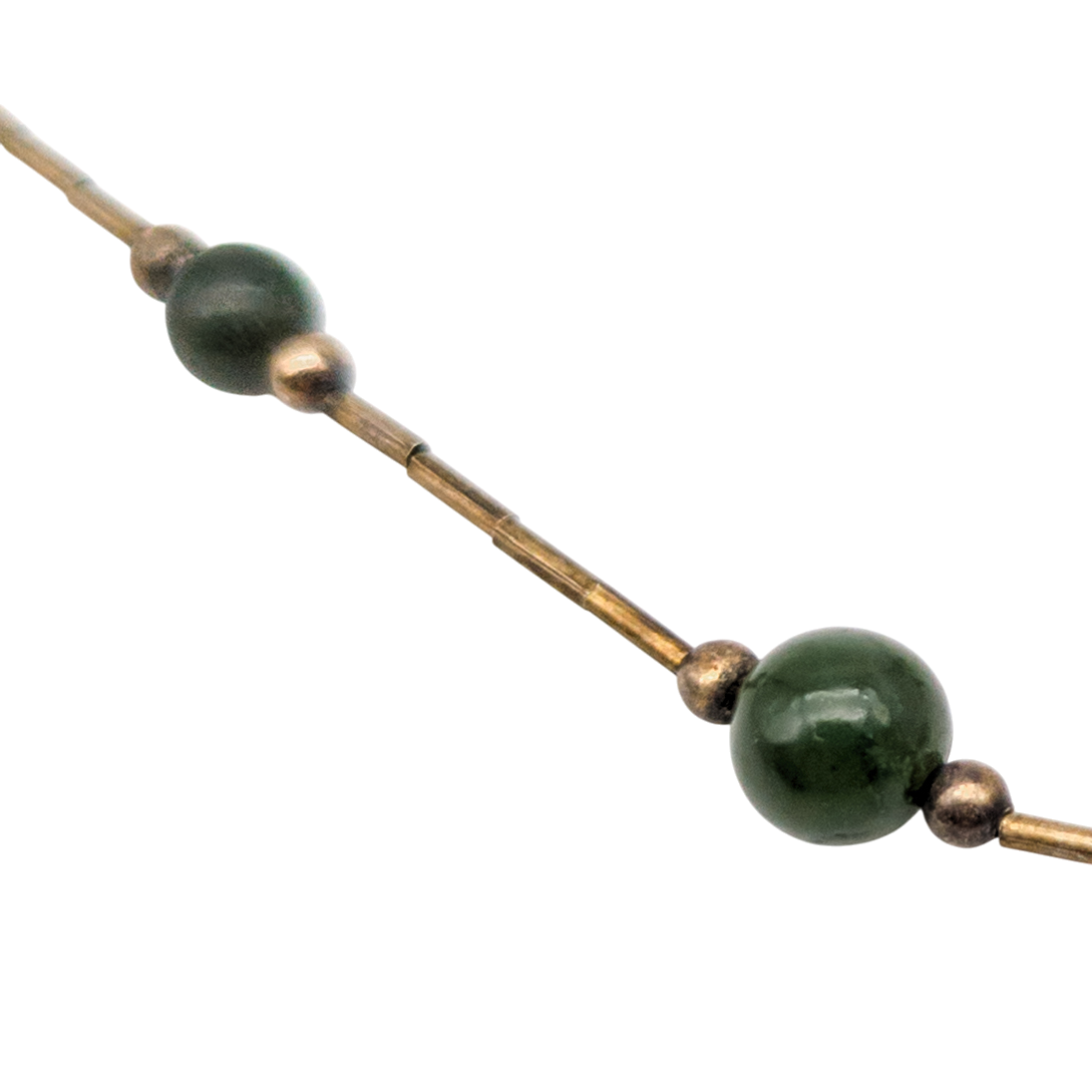 Vintage Carved Jade Horn Necklace