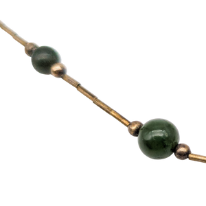 Vintage Carved Jade Horn Necklace