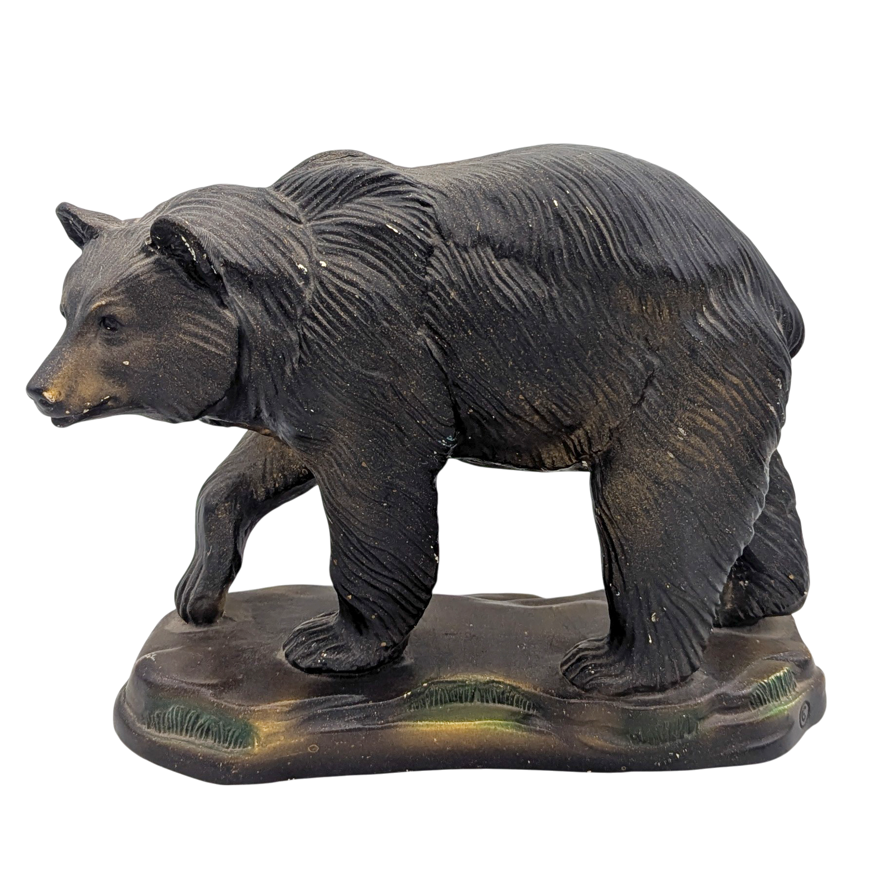 Vintage 1948 Orn-A-Craft Chalkware Black Bear Statue