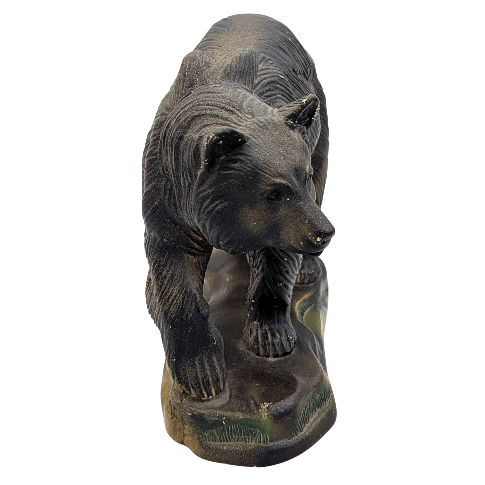 Vintage 1948 Orn-A-Craft Chalkware Black Bear Statue