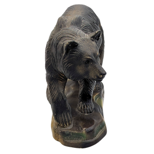 Vintage 1948 Orn-A-Craft Chalkware Black Bear Statue