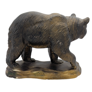 Vintage 1948 Orn-A-Craft Chalkware Black Bear Statue