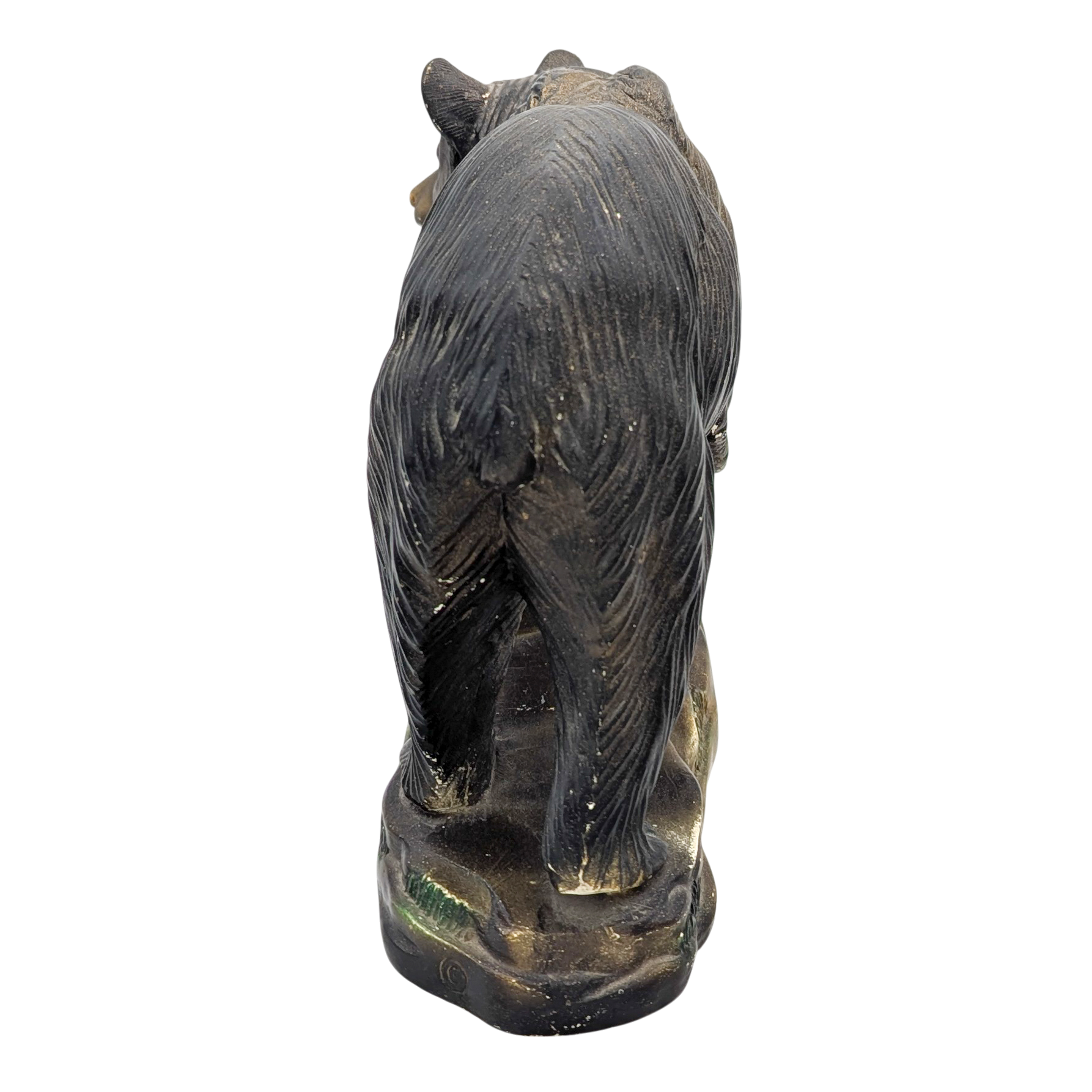 Vintage 1948 Orn-A-Craft Chalkware Black Bear Statue