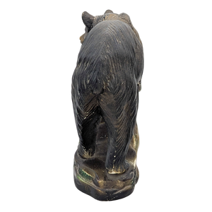Vintage 1948 Orn-A-Craft Chalkware Black Bear Statue