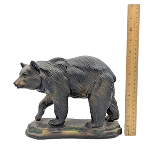 Vintage 1948 Orn-A-Craft Chalkware Black Bear Statue