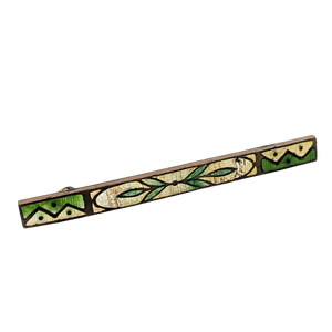 Antique Art Nouveau Guilloche Enamel Bar Brooch