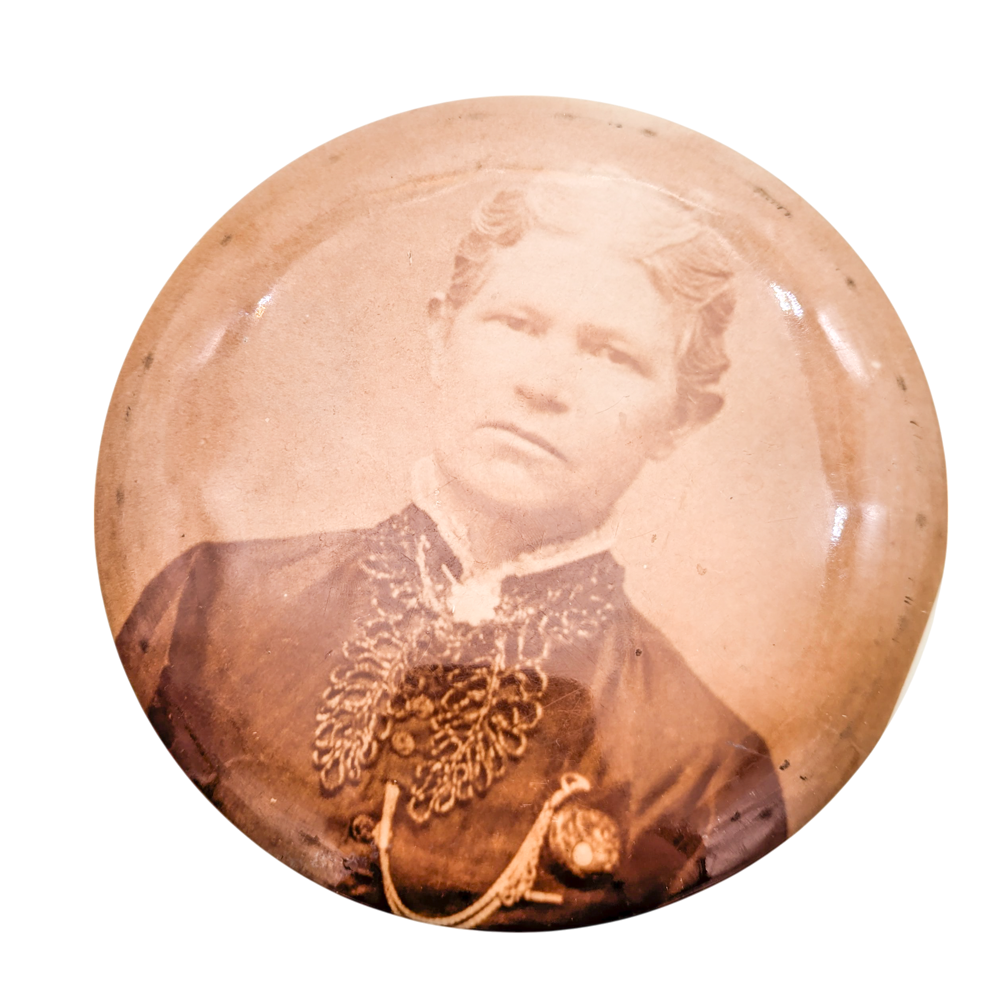 Antique Victorian Celluloid Button Photo
