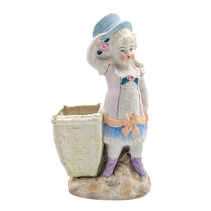 Antique German Bisque Porcelain Doll Vase