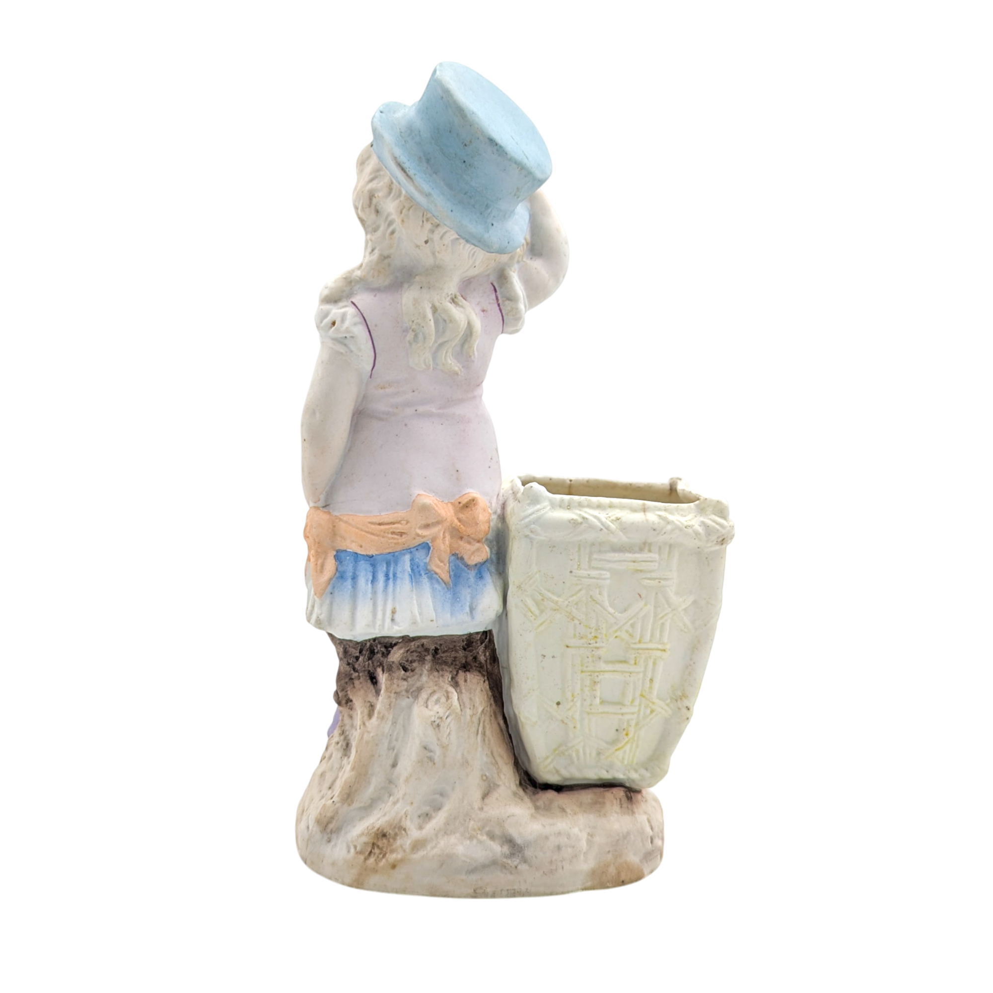 Antique German Bisque Porcelain Doll Vase