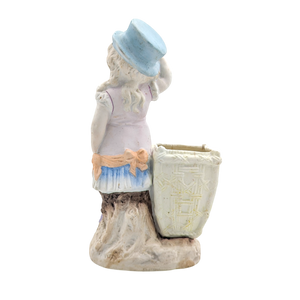 Antique German Bisque Porcelain Doll Vase