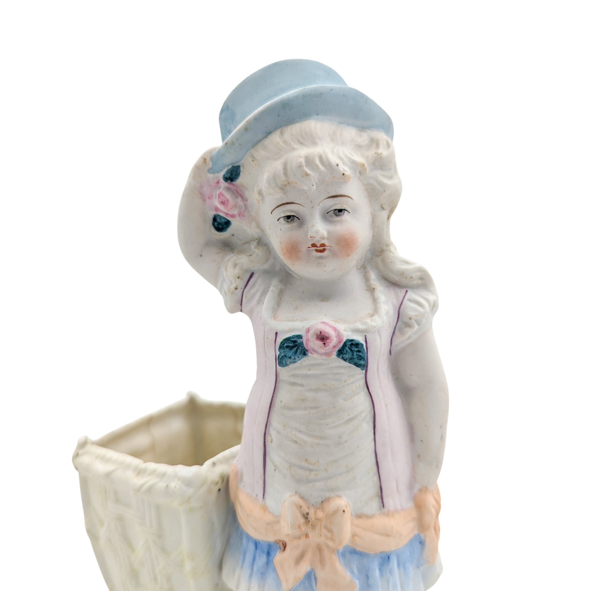 Antique German Bisque Porcelain Doll Vase