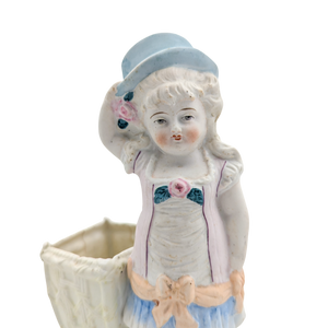 Antique German Bisque Porcelain Doll Vase