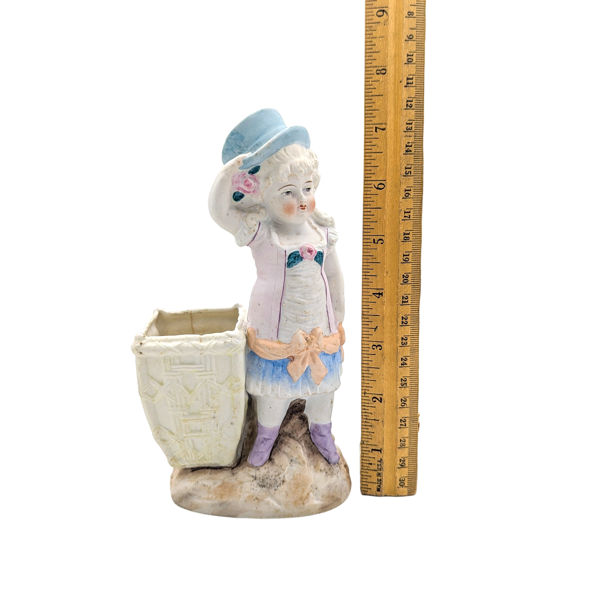 Antique German Bisque Porcelain Doll Vase