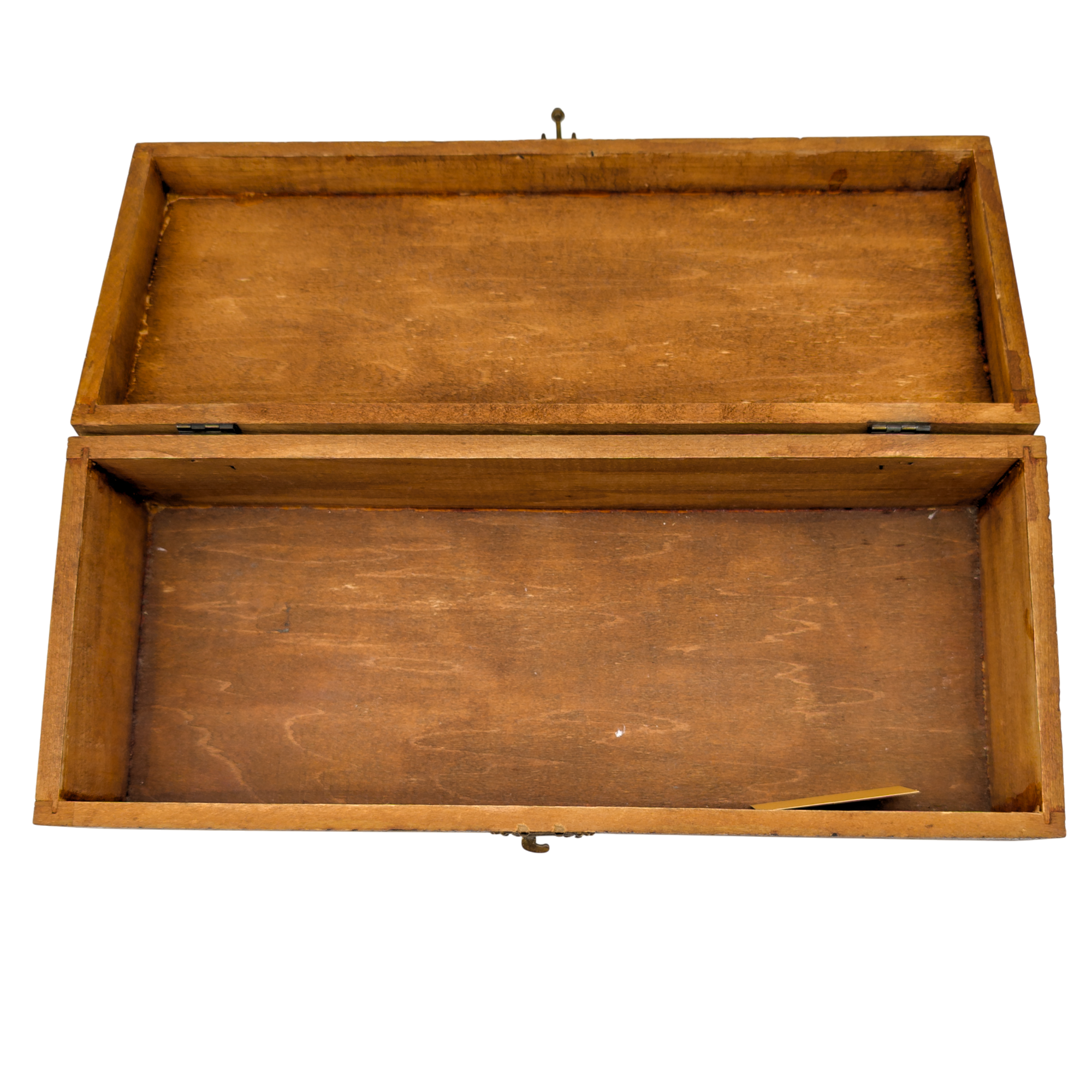 Antique Flemish Art Wood Burned Trinket Box