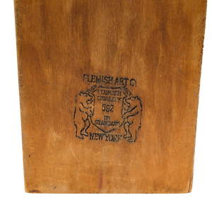 Antique Flemish Art Wood Burned Trinket Box