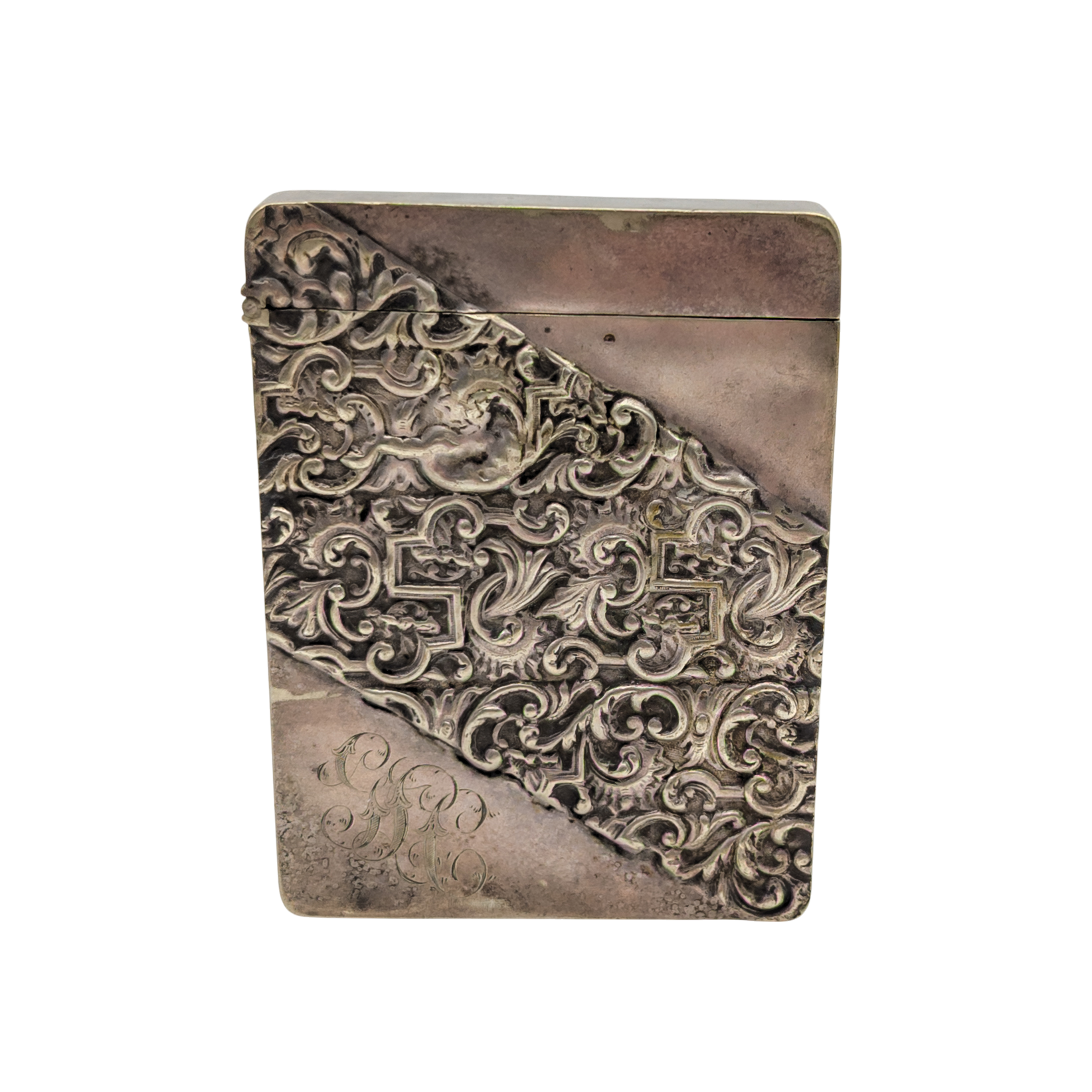 Antique Victorian Silverplate Calling Card Case
