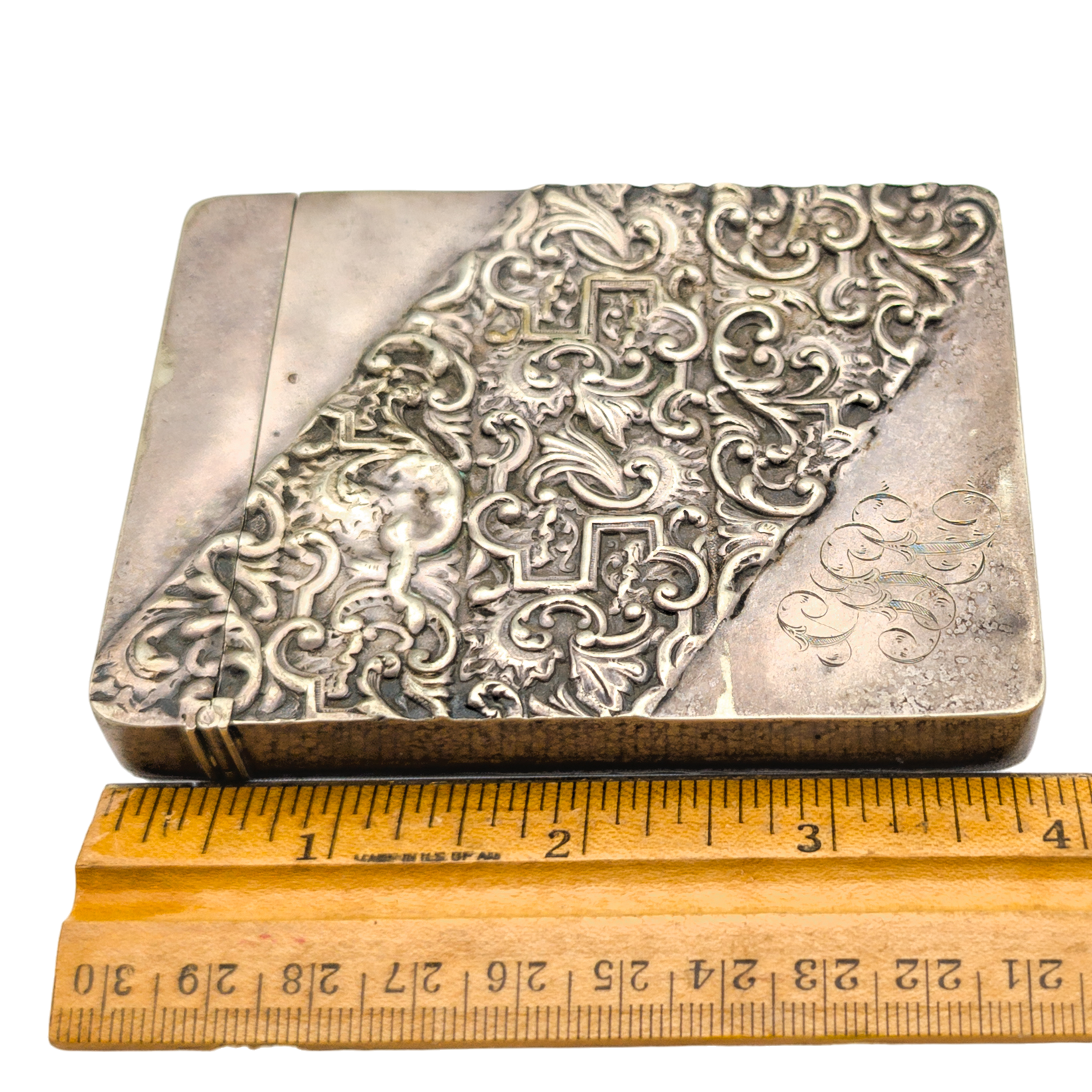 Antique Victorian Silverplate Calling Card Case
