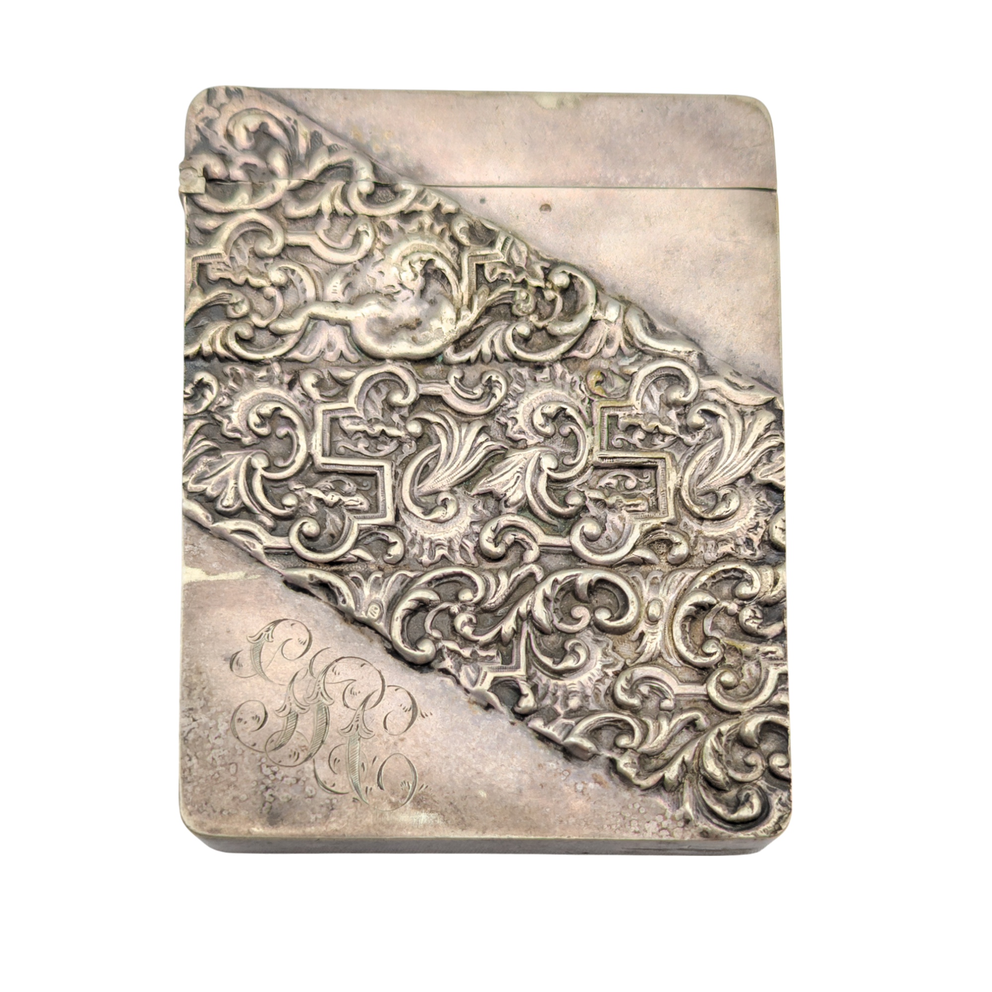 Antique Victorian Silverplate Calling Card Case