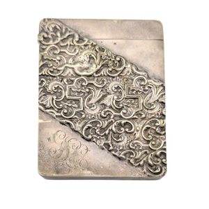 Antique Victorian Silverplate Calling Card Case