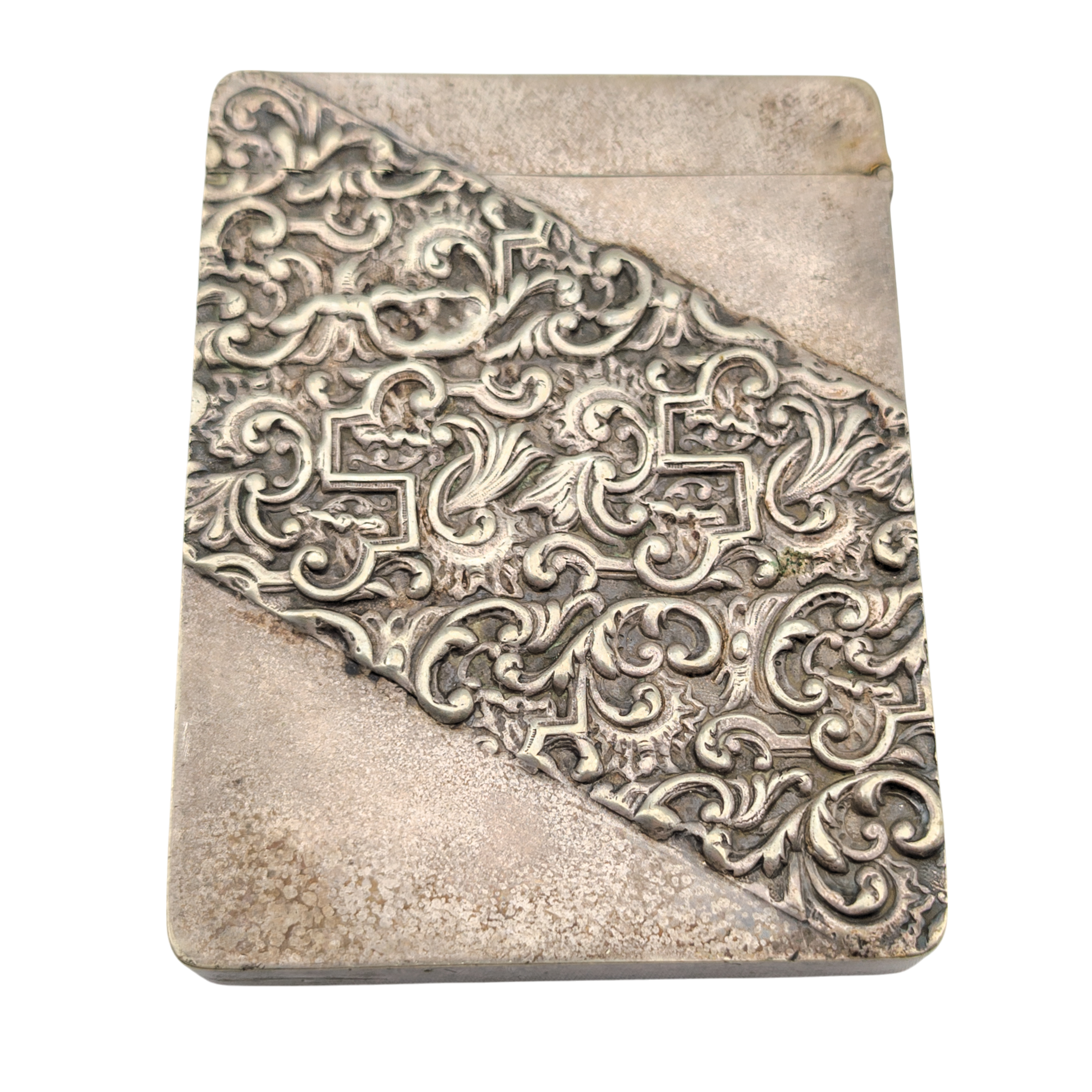 Antique Victorian Silverplate Calling Card Case