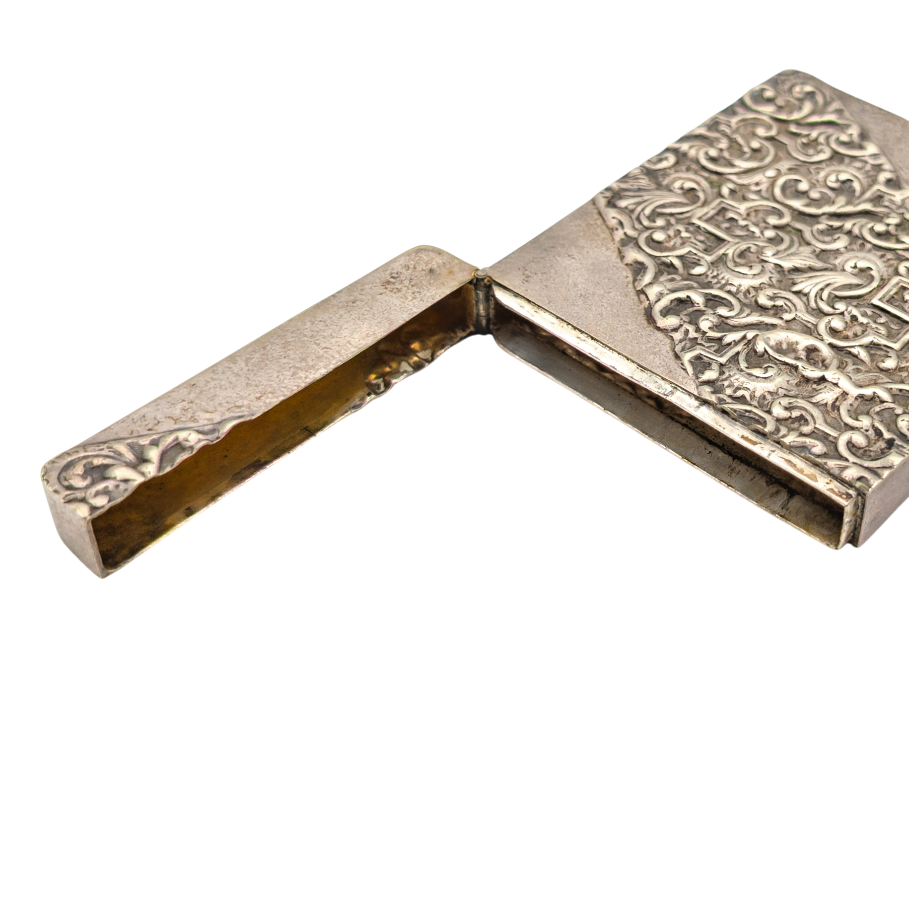 Antique Victorian Silverplate Calling Card Case