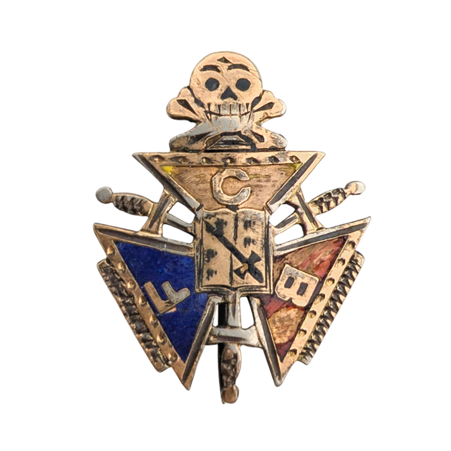 Antique Gold Filled Knights of Pythias Enamel Lapel Pin