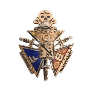 Antique Gold Filled Knights of Pythias Enamel Lapel Pin