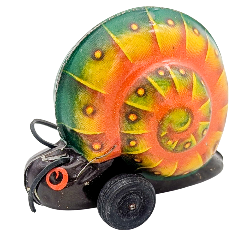 Vintage German Tin Snail Friction Toy