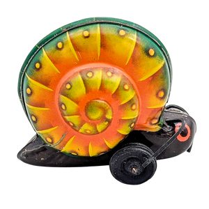 Vintage German Tin Snail Friction Toy