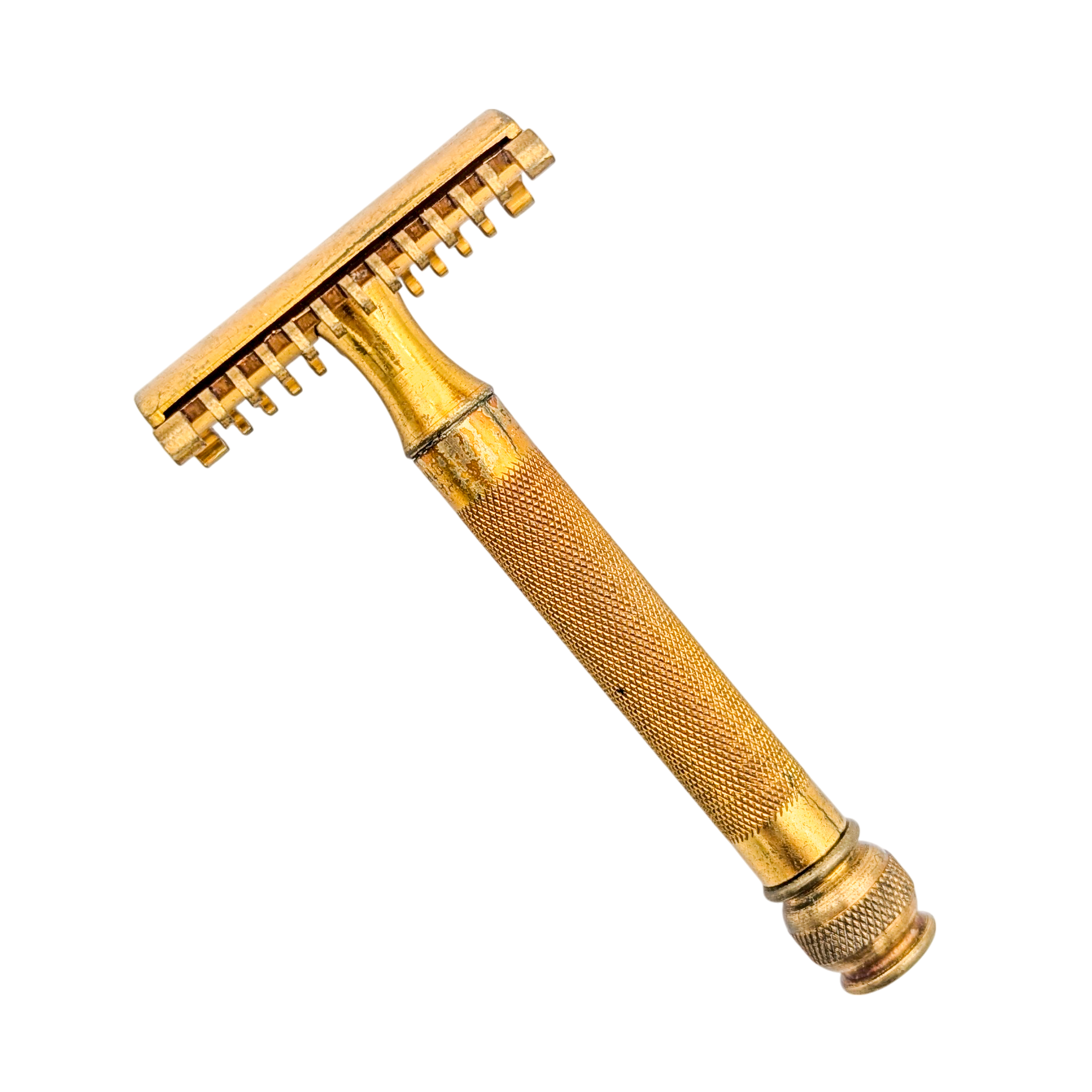 Antique 1920 Gold Tone Gillette Safety Razor